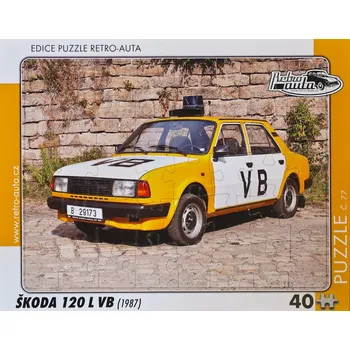 Puzzle Puzzle RETRO AUTA 0 dílků Hádanka č. 77 - ŠKODA 120 L VB (1987) 40 dílků