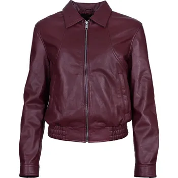 Dámská casual bunda Dámská Kožená Bunda Nina Lørénce Brixton Višňová Velikost: 4XL