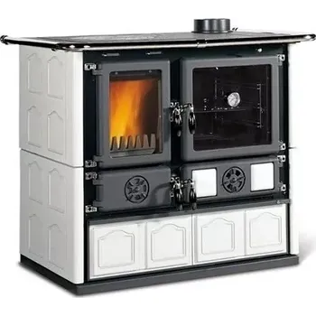 Sporák na tuhá paliva NORDICA Rosa 5.0 Maiolica sporák na tuhá paliva pravý, bílý