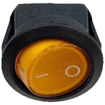 Přepínač kolébkový/KULATÝ/ oranžový