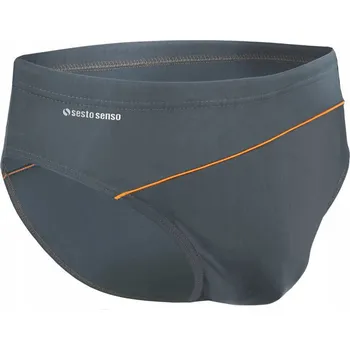 Pánské plavky PLAVKOVÉ SLIPY SESTO SENSO 413 grafitové 3XL