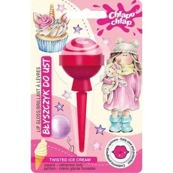 Lesk na rty CHLAPU CHLAP Lízátko lesk na rty zatočené zmrzlinou 8 ml