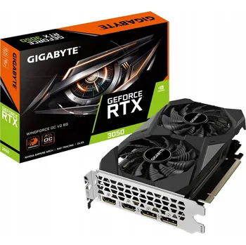 Grafická karta GIGABYTE VGA NVIDIA GeForce RTX 3050 WINDFORCE OC 6G V2, 6G GDDR6, 2xDP, 2xHDMI