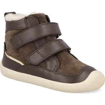 Dívčí zimní obuv Barefoot dětské zimní boty Bundgaard - Marley Dark Brown hnědé Velikost: 24
