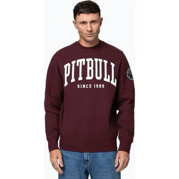 Pánská mikina Pánská mikina Pitbull Norton Crewneck dark burgundy