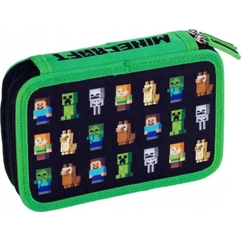 Penál Penál rozkládací dvojitý Astra zelený plast Minecraft