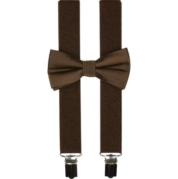 Kšandy Hnědé dětské kšandy s motýlkem