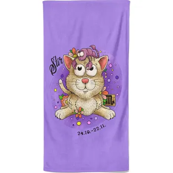 Osuška 140 x 70 cm Kočičí znamení - Štír