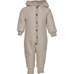 Merino overal na knoflíky Mikk-Line - krémový Melange Offwhite Velikost: 80