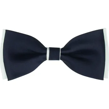 Motýlek Tmavě modro bílý pánský motýlek matný