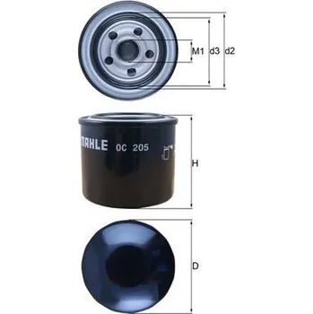 Filtr do auta Olejový filtr MAHLE OC 205