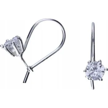 Náušnice Stříbrné náušnice ryzost 925 s bílými zirkony, 1,40 g