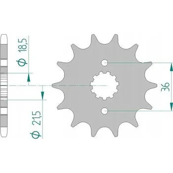 Nářadí na motocykly Přední pastorek Afam 13 zubů Honda NX 250 87-94