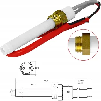 Zapalovač Keramické zapalovací tělísko pro peletový hořák Kipi
