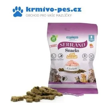 Pamlsek pro kočku Serrano Snack for Cat Chicken AntiHairball 50 g