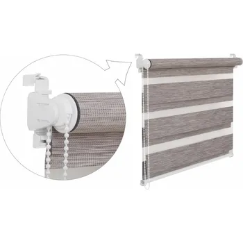 Roleta ZEBRA-SHOP Roleta DEN A NOC / MINI / PREMIUM / šedý melír / BH 17M Barva mechanizmu: bílá, Výška: 150, Šířka: 39