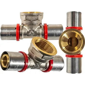 rozdělovač topení T-ROZDĚLOVAČ S VNITŘNÍM ZÁVITEM VNITŘNÍ ZÁVIT LISOVACÍ PEX ALUPEX PERT EVOH Ø 25x1"x25 TYP U