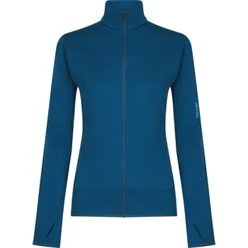 Dámská funkční mikina Icebreaker Women Merino Blend 300 RealFleece™ Descender LS Zip Velikost: M / Barva: modrá