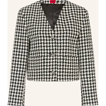 Hugo Dámská Bunda Hranatého Střihu Alindani, bílá / černá, 34