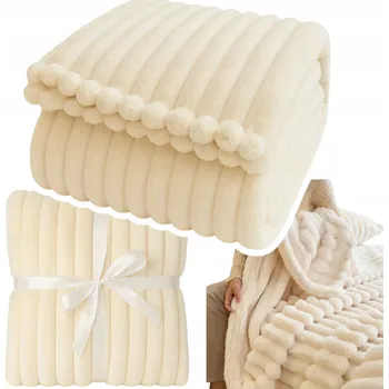 Prostěradlo Přikrývka Domidekor z mikrovlákna 180 cm x 220 cm béžová