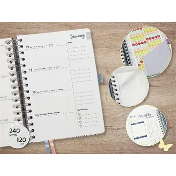 Diář Spirálový diář "Jolie", Stay focused, A5, týdenní, 2026, tvrdé desky, SIGEL