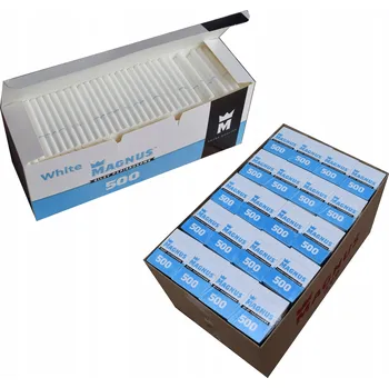 Cigaretové dutinky Magnus 500 White Bílé Filtry Náustek