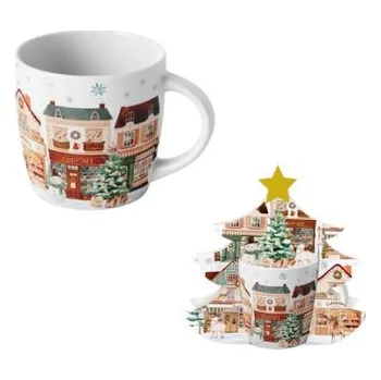 Porcelánový hrnek v dárkovém balení Christmas City 2 (cs, DUO Porcelain)