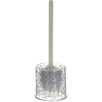 WC štětka Průhledný WC kartáč Galet 5five simply smart moderní do koupelny 11 cm