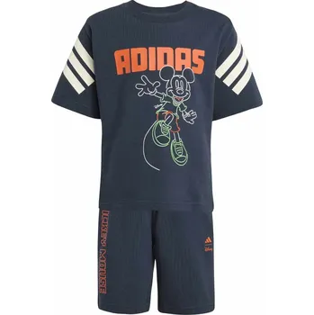 Dětská sportovní souprava adidas LK DY MM T SET modrá JL9186 - 140 | UK 11,5 | US 12