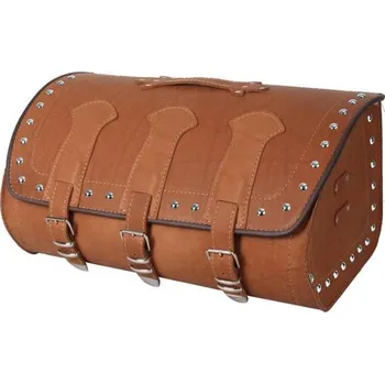 Zavazadlo na motocykl TXR Kožený kufr na motorku TK9D hnědý se zámkem (Kožený kufr TXR TK9D hnědý je kvalitně zpracovaný a získá si Vás díky prémiové FULL GRAIN hovězí kůži o síle 2,8-3,2 mm.)