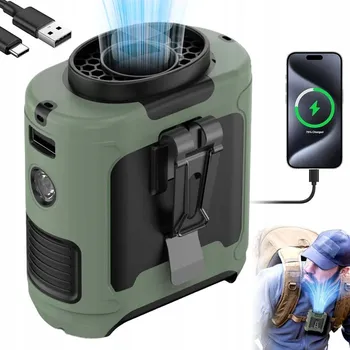 Bezpečnostní kamera VENTILÁTOR NA PÁSEK S NABÍJENÍM TYPE-C, 5 ÚROVNÍ VĚTRU, TICHÝ A VÝKONNÝ