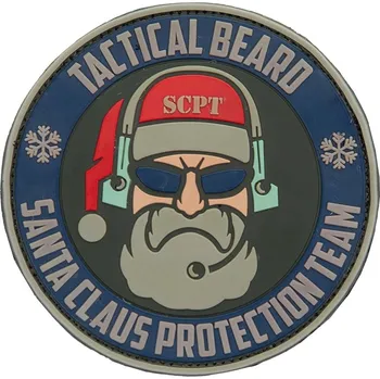 Nášivka Plastové 3D patche 3D gumová nášivka SANTA CLAUS PROTECTION TEAM Patch - Barevná