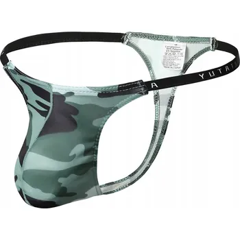 Podprsenka Pánské Sexy Mini Tanga ve vzoru MASKÁČOVÝ s Push-Up efektem - Velikost S