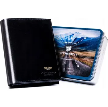 Peněženka Peterson pánská peněženka z pravé kůže černá - muž