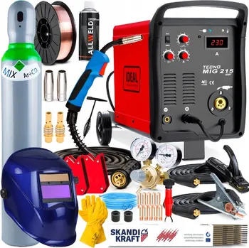 Svářečka INVERTOROVÁ SVÁŘEČKA IDEAL MIG 215 MMA MAG HLINÍK IGBT 200A