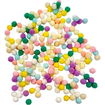 Barevné chlupaté kuličky / pompomy Varianta: Jemné barvy