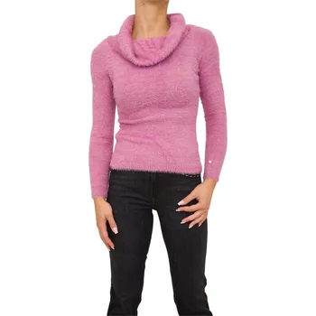 Dámský svetr GUESS FIALOVÝ SVETR S DLOUHÝM RUKÁVEM (M)