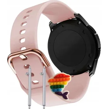 Řemínek na hodinky Řemínek Řemínek pro chytré hodinky LG Watch Sport, Silikonový Růžový Smyčka, nastavitelný