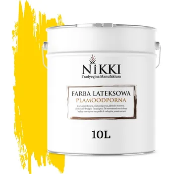 barva na zeď BARVA LATEXOVÁ ODOLNÁ SKVRNÁM ŽLUTÁ INTENZIVNÍ H6967 10L HLUBOKÝ MAT