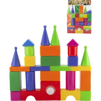 ostatní stavebnice _Ostatní 1_ Kostky baby stavební soft měkké maxi barevná stavebnice set 30ks plast 56770021