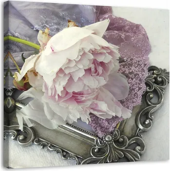 Obraz OBRAZ NA PLÁTNĚ Obraz na plátně Květ růže shabby chic 40x40