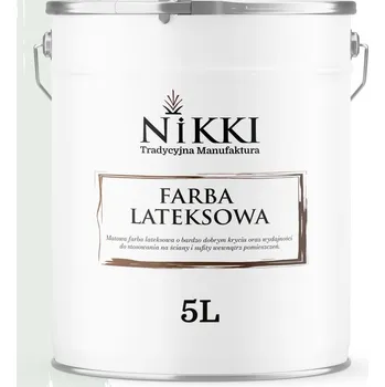 barva na zeď Latexová Barva na stropy a stěny NIKKI 5 l BÍLÁ ZELEŇ H1881 matná