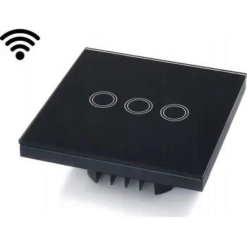 vypínač Dotykový Skleněný Spínač Světla Trojitý s WIFI