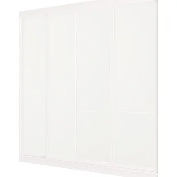 Šatní skříň Skříň Rim-Veneziano 4D 2.7 m bílá s římsou, fasádami DTD (s dekorem)