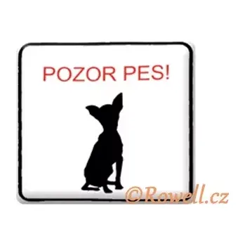 Dveřní kování NO cedulka bílá 'Pes Malý'