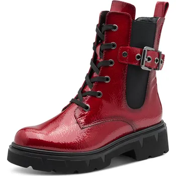 Dámská zimní obuv DÁMSKÉ KOTNÍKOVÉ BOTY MARCO TOZZI 2-25249-45 566 ČERVENÁ Barva: Červená, Velikost: 38