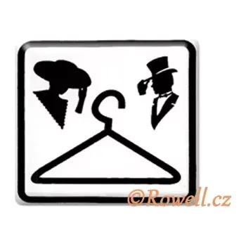 Dveřní kování NO cedulka bílá 'Šatna M+Ž