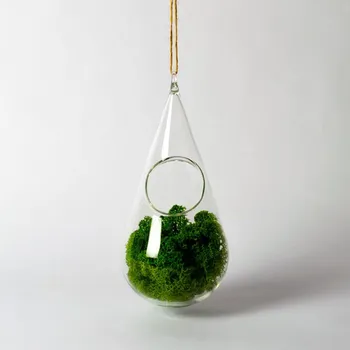 Dóza na potraviny Dóza - kapka se sobím mechem - středně zelená