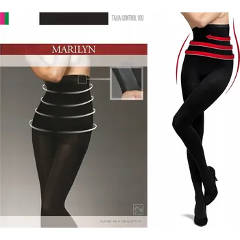 Dámské punčochy MARILYN Punčocháče punčocháče TALIA CONTROL 100 den ČERNÉ BLACK 4/L