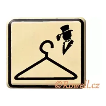 Dveřní kování NO cedulka zlatá 'Šatna Muž